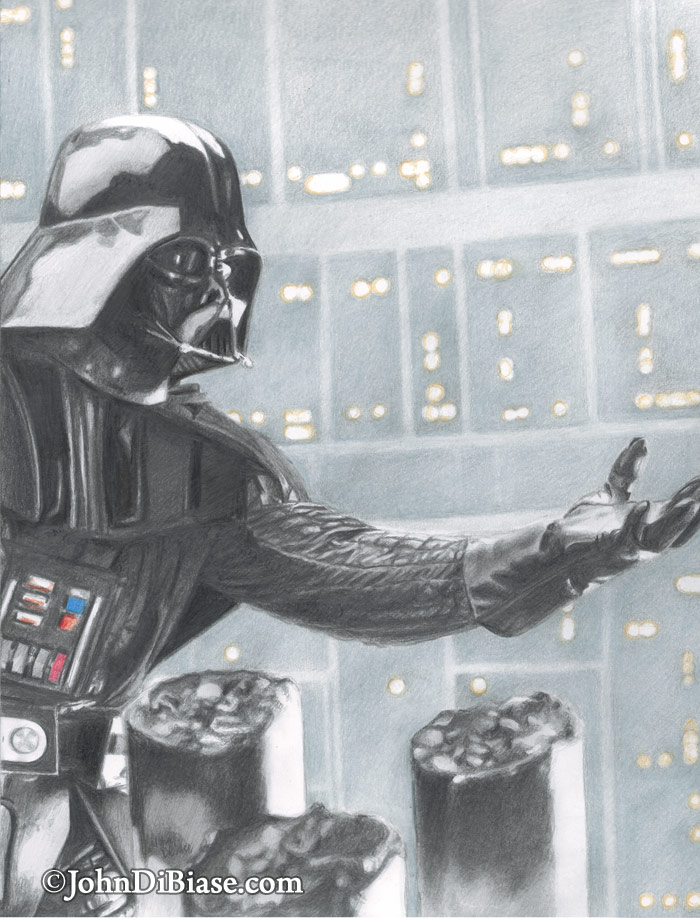 700x918 Darth Vader Colored Pencil Graphite Portrait - Darth Vader Pencil Drawing