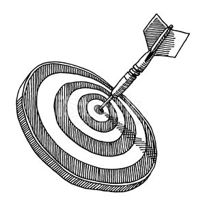300x300 dart target bullseye drawing stock vectors - Darts Drawing