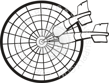 361x278 dart drawing two, picture - Darts Drawing