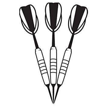 355x355 set of darts vinyl decal large - Darts Drawing