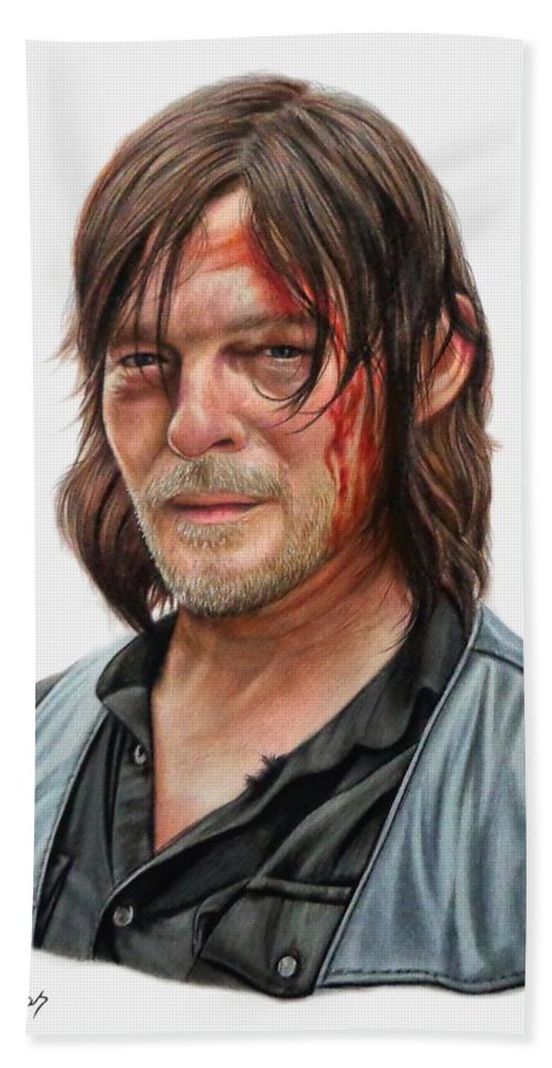 500x967 daryl dixon hand towel for sale - Daryl Dixon Drawing