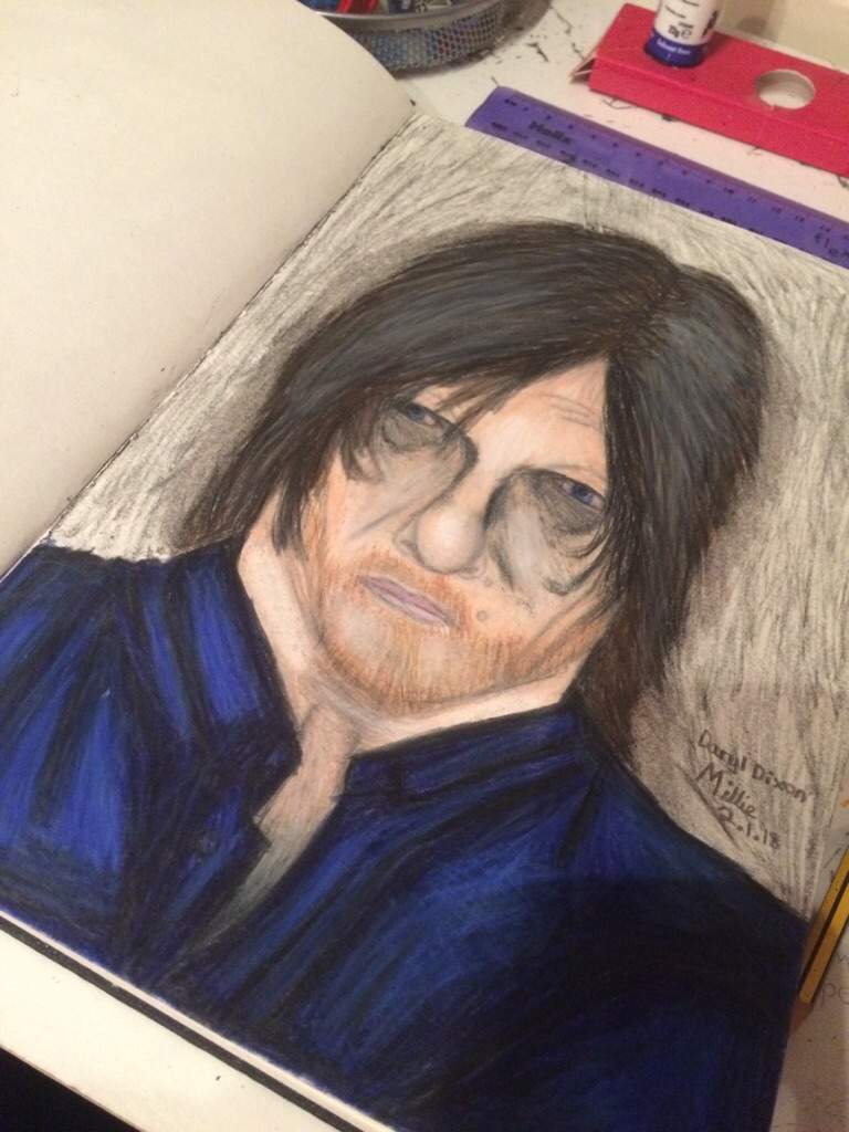 768x1024 daryl dixon drawing walkers amino - Daryl Dixon Drawing