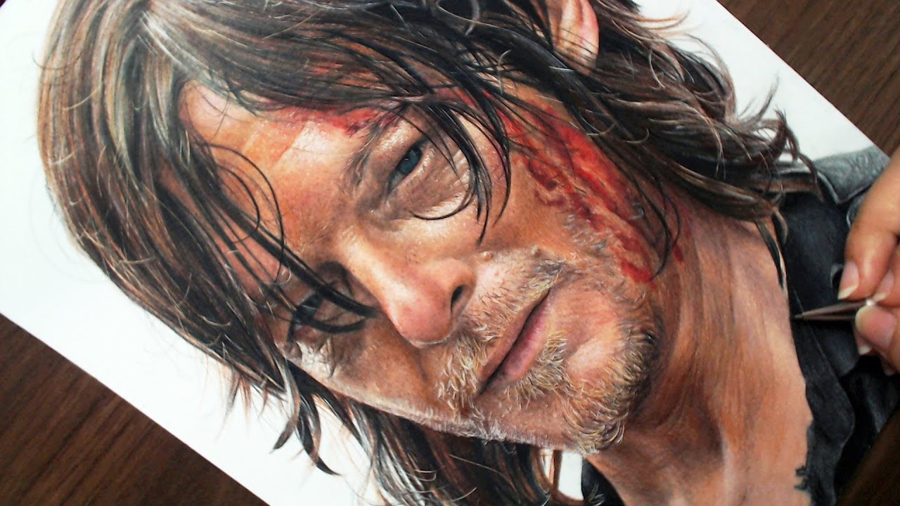 1280x720 desenhando o daryl dixon the walking dead - Daryl Dixon Drawing