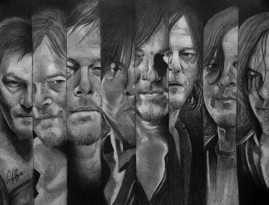 900x687 evolution of daryl dixon drawing - Daryl Dixon Drawing