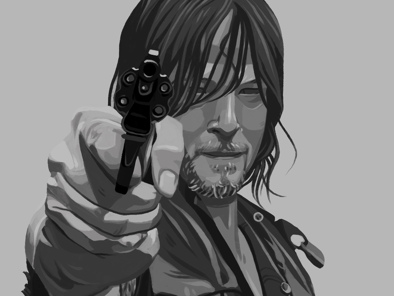 800x600 the walking dead - Daryl Dixon Drawing