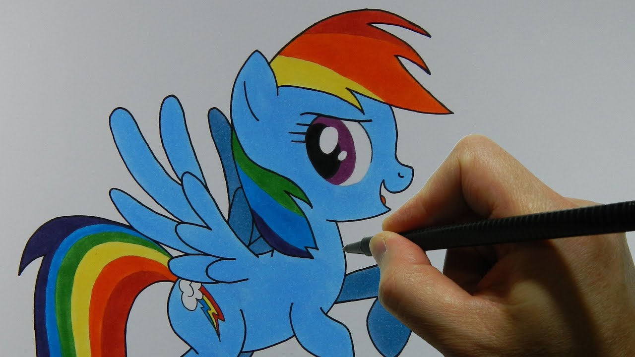 1280x720 How To Draw Rainbow Dash - Dash Drawing