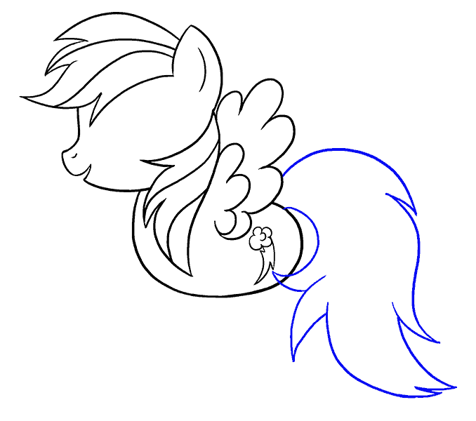 678x600 How To Draw A My Little Pony - Dash Drawing