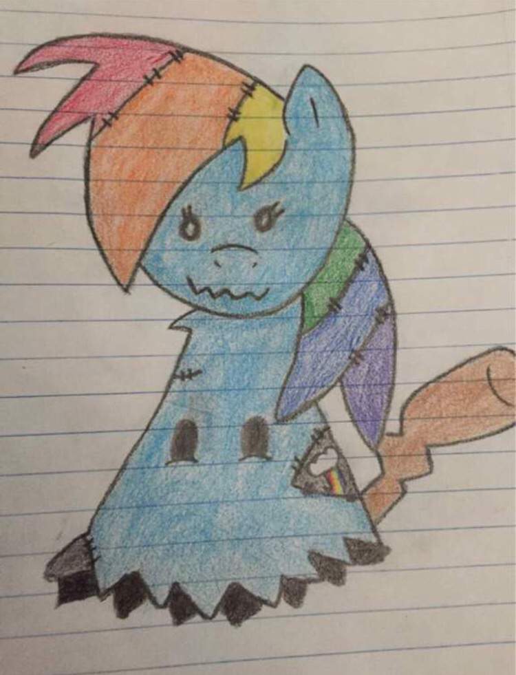 750x981 mimikyu rainbow dash drawing! trading card game amino - Dash Drawing