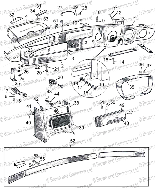 600x729 Dashboard Fittings - Dashboard Drawing