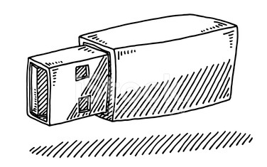376x235 usb stick computer data storage drawing stock photos - Data Drawing