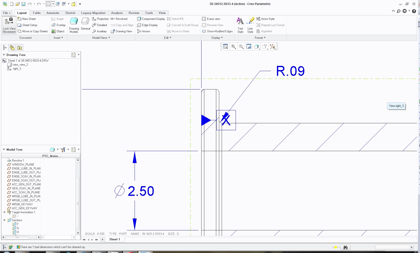 1688x1018 how do i move a datum flag in a drawing in creo - Datum Drawing