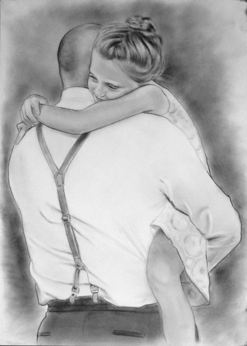 794x1113 father birthday gift father daughter gift dad gifts from etsy - Daughter Drawing