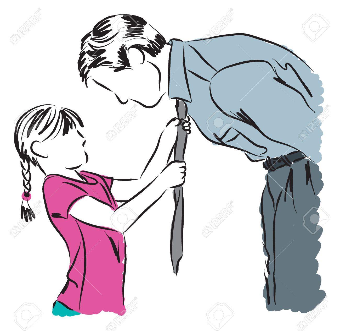 1300x1263 father and daughter drawing - Daughter Drawing