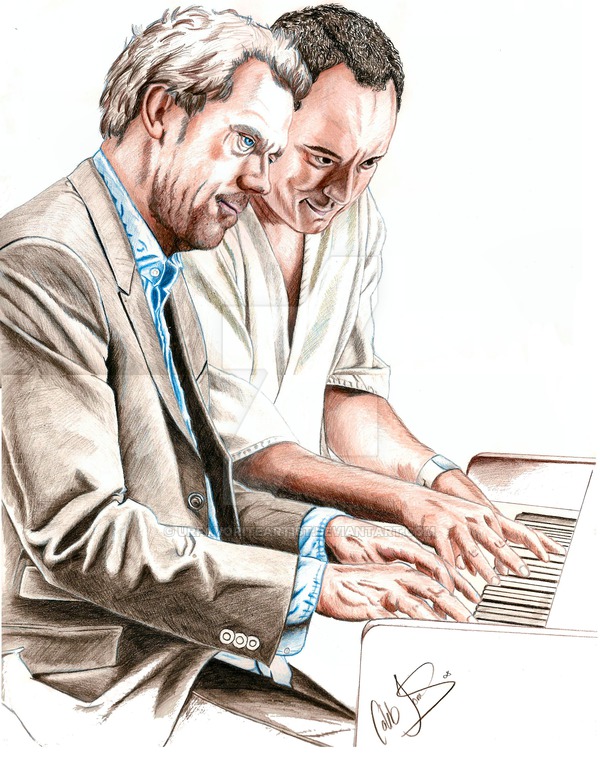 600x762 Hugh Laurie And Dave Matthews - Dave Matthews Drawings