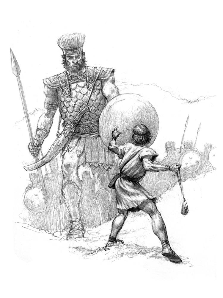 David And Goliath Drawing at Explore collection of