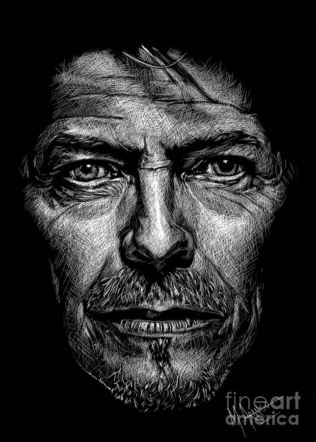 644x900 David Bowie Drawing - David Bowie Drawing