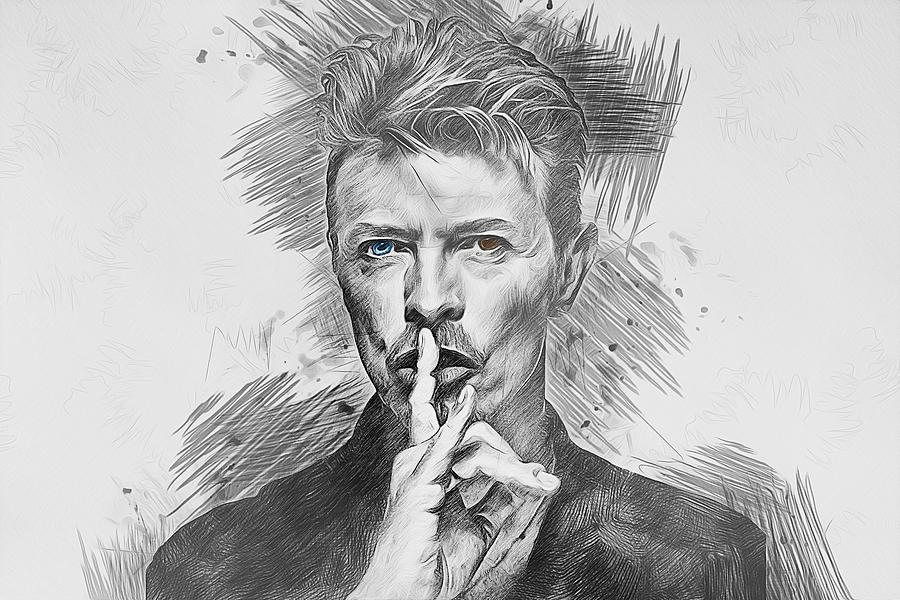 900x600 David Bowie Drawing - David Bowie Drawing