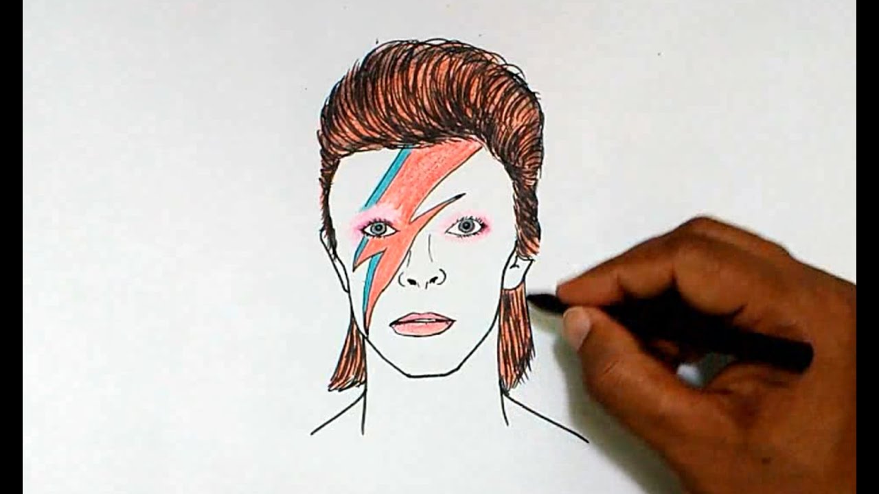 1280x720 How To Draw David Bowie - David Bowie Drawing
