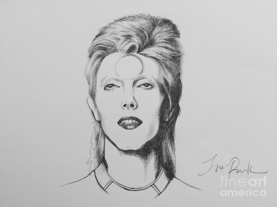 900x675 david bowie and heroes drawing - David Bowie Drawing
