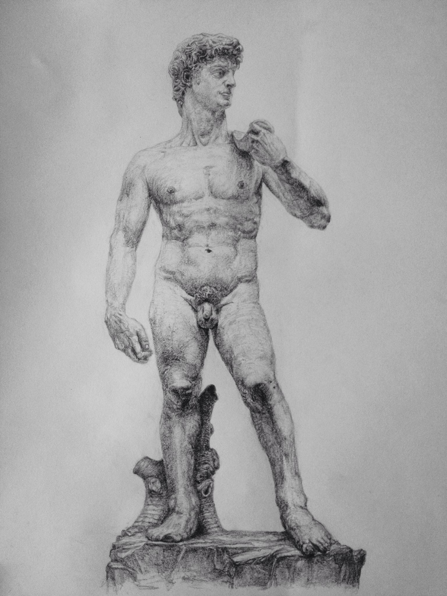 1536x2048 Could Use Some Feedback On This Drawing Of Michelangelo's David - David Drawing
