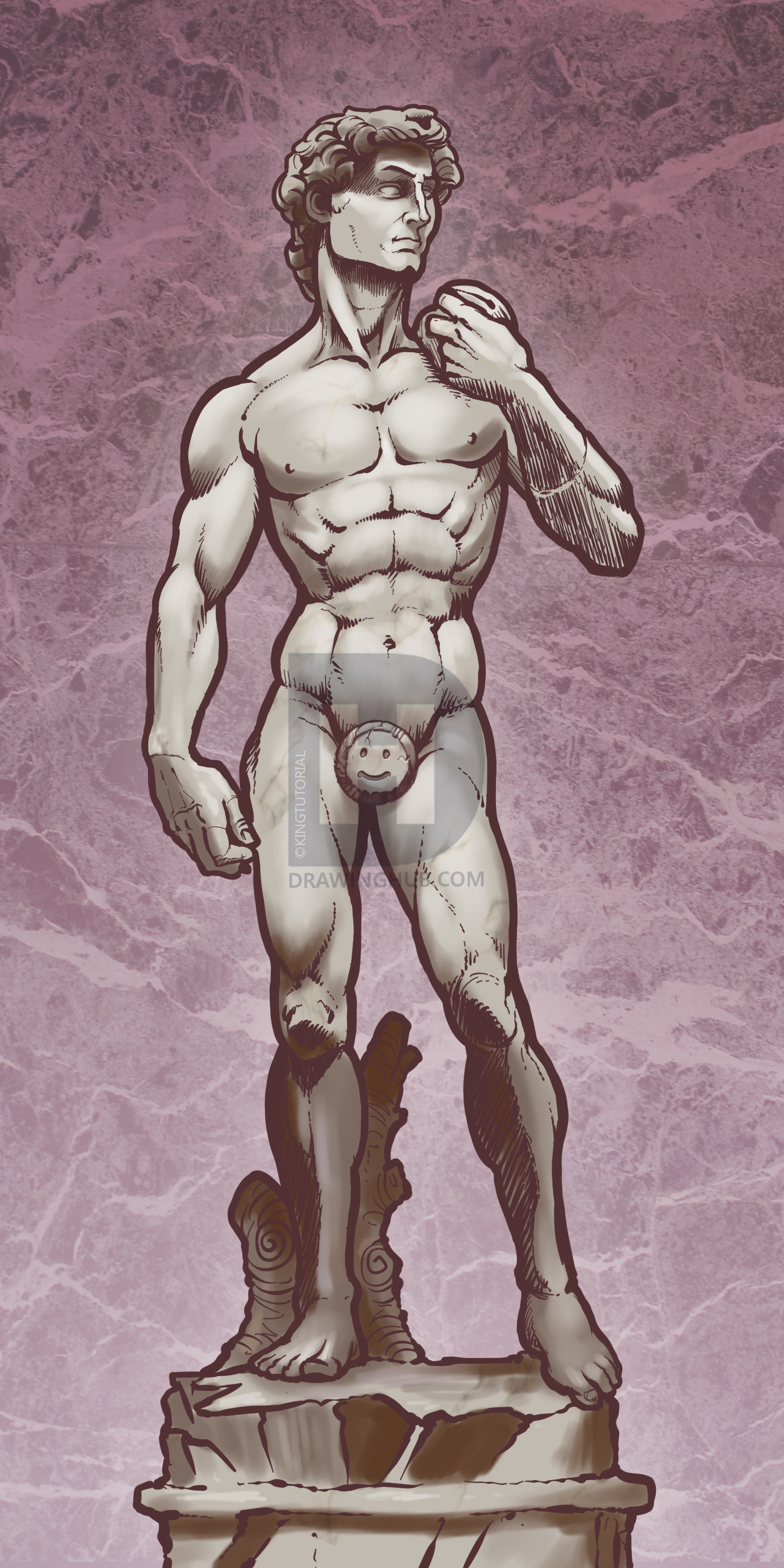 1500x3000 How To Draw The Statue Of David, Step - David Drawing