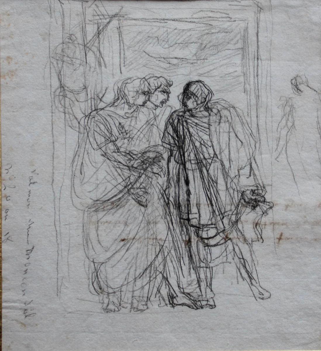 1098x1200 Jacques Louis David - David Drawing