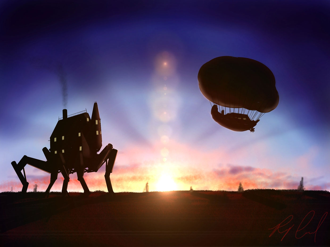 1400x1050 rendezvous at dawn ipad drawing ray cassel - Dawn Drawing