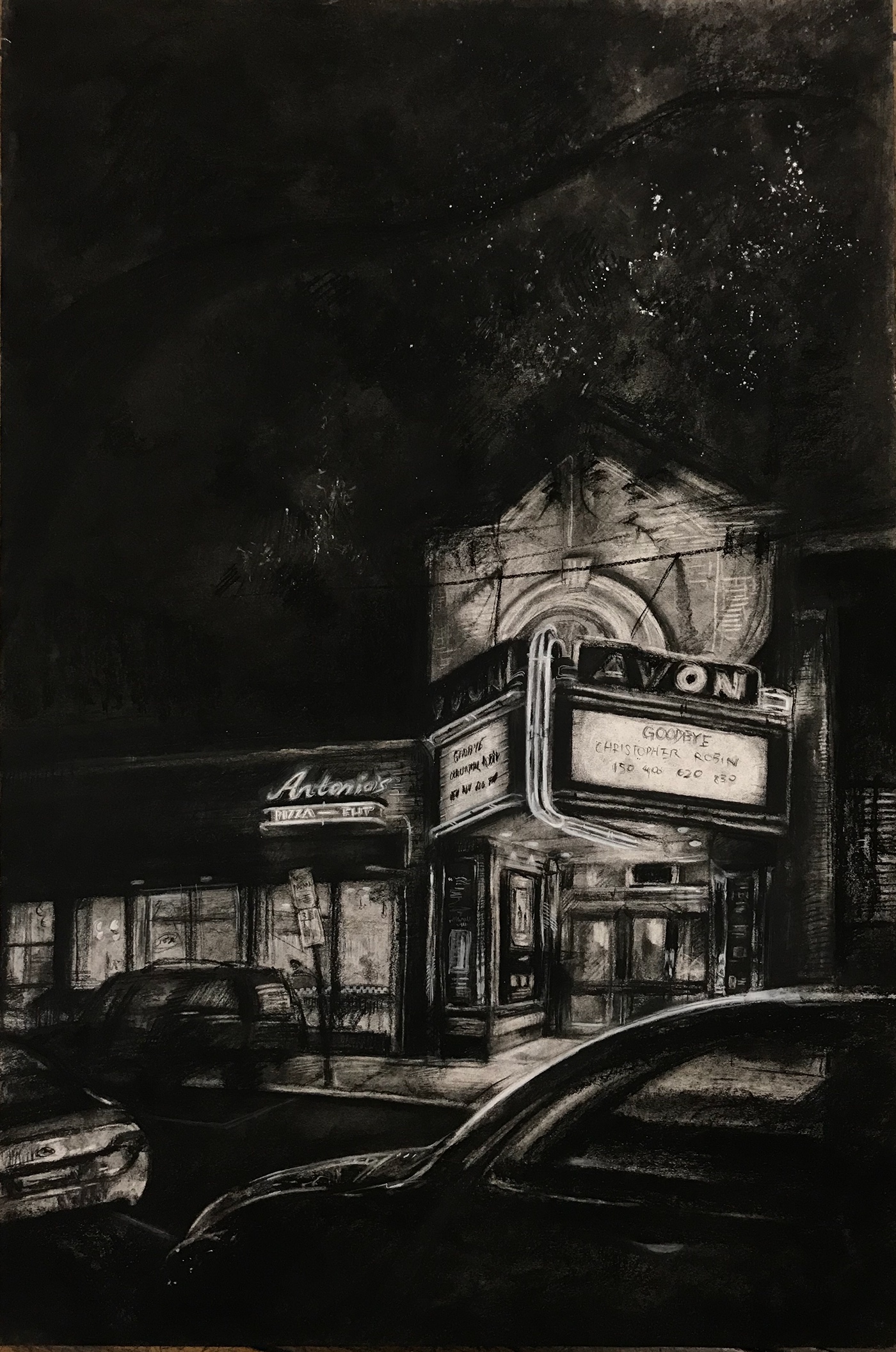 1400x2113 Day And Night Drawings The Avon Theatre On Behance - Day And Night Drawing