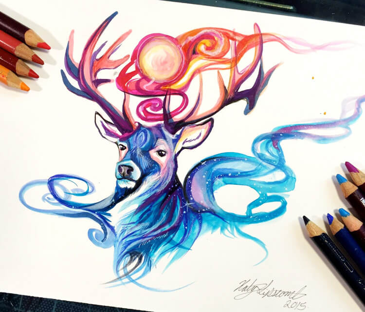 750x640 Bringer Of Day And Night Color Drawing - Day And Night Drawing