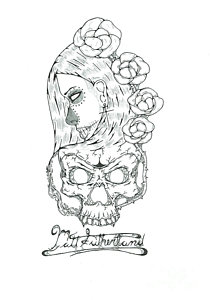 210x300 Day Of The Dead Drawing - Day Of The Dead Drawings