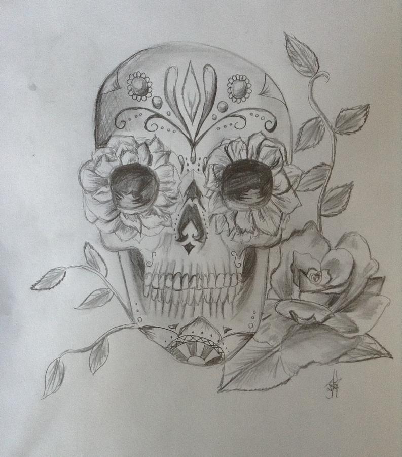 Day Of The Dead Drawings at PaintingValley.com | Explore collection of ...