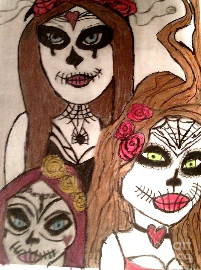671x900 Day Of The Dead Girls Drawing - Day Of The Dead Girl Drawing