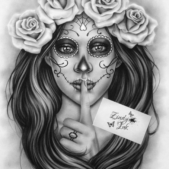 Day Of The Dead Girl Drawing at PaintingValley.com | Explore collection ...