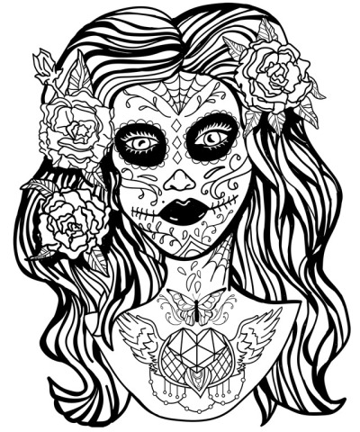 400x480 Day Of The Dead Girl Tumblr - Day Of The Dead Girl Drawing