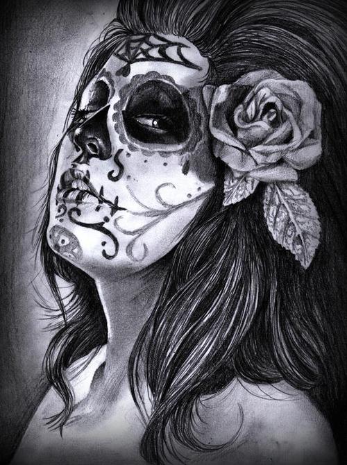 Day Of The Dead Girl Drawing at PaintingValley.com | Explore collection ...