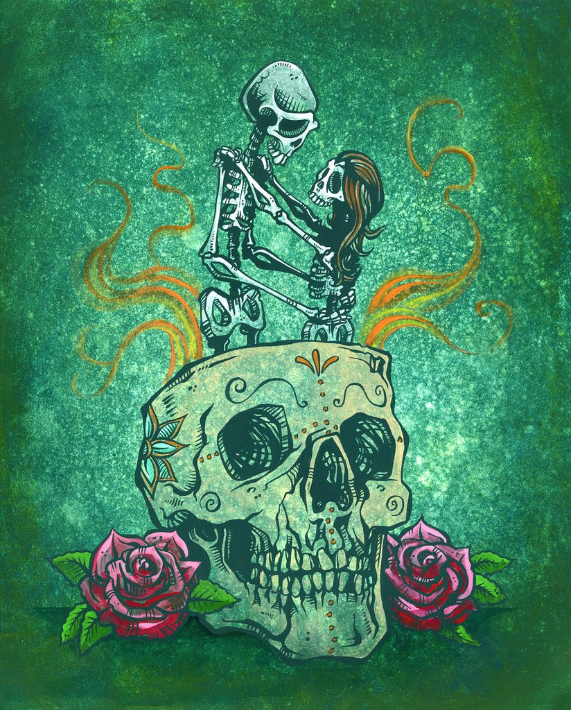 824x1024 Day Of The Dead Art - Day Of The Dead Skeleton Drawings