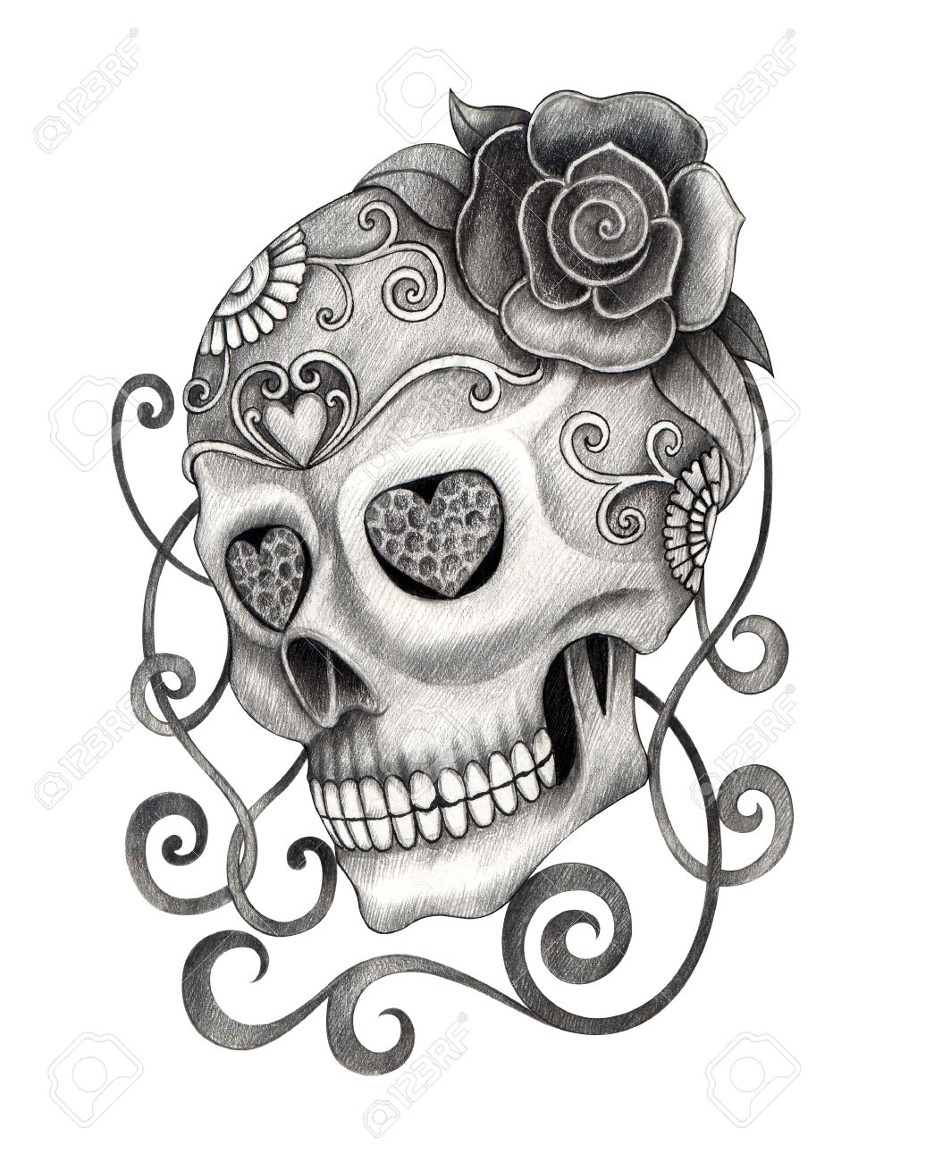 1045x1300 Rose Drawing Day The Dead For Free Download - Day Of The Dead Skeleton Drawings