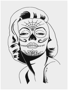 236x310 Mexican Skull Coloring Pages Fresh Day Dead Dia De Los Muertos - Day Of The Dead Skeleton Drawings