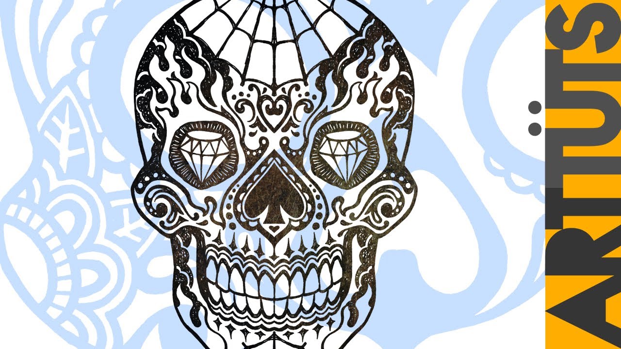 1280x720 Art Tutorial - Day Of The Dead Skeleton Drawings