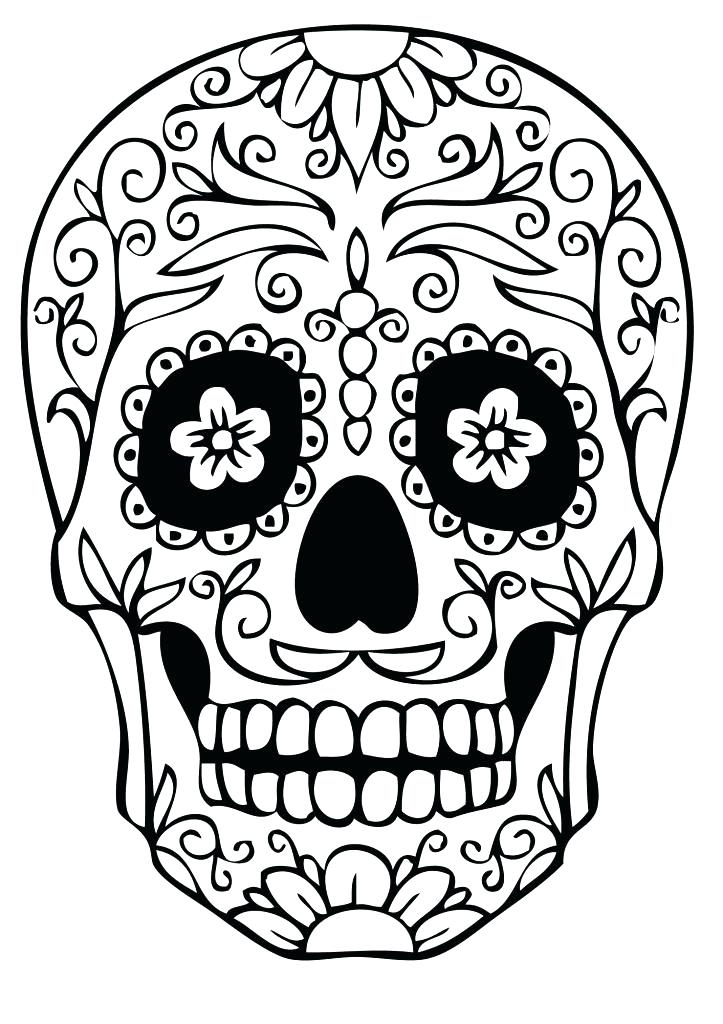 Day Of The Dead Skull Drawings At PaintingValley Explore