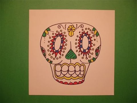 480x360 Let's Draw A Day Of The Dead Skull! - Day Of The Dead Skull Drawings