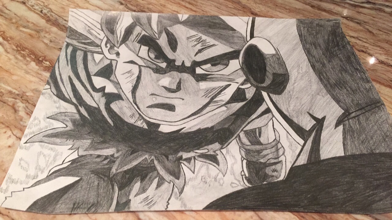 1280x719 oc drawing of ui goku from his fight with big boi jiren dbz - Dbz Drawings