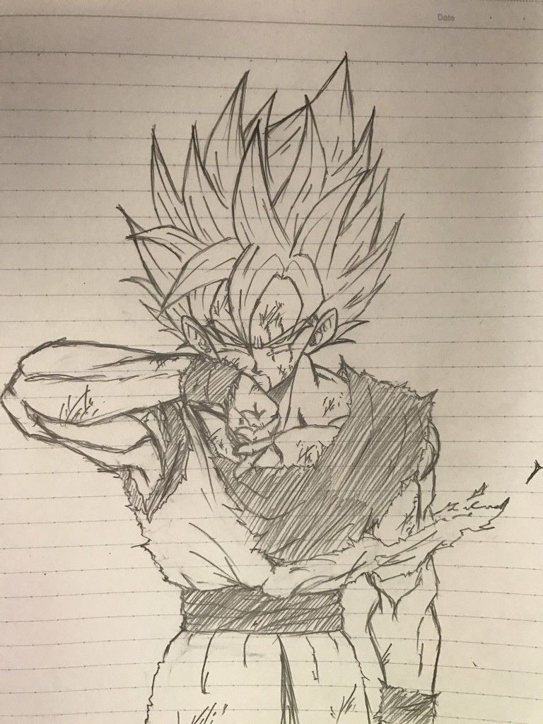 768x1024 ssj goku battle damaged tattoosdrawings dragon ball z, dragon - Dbz Drawings