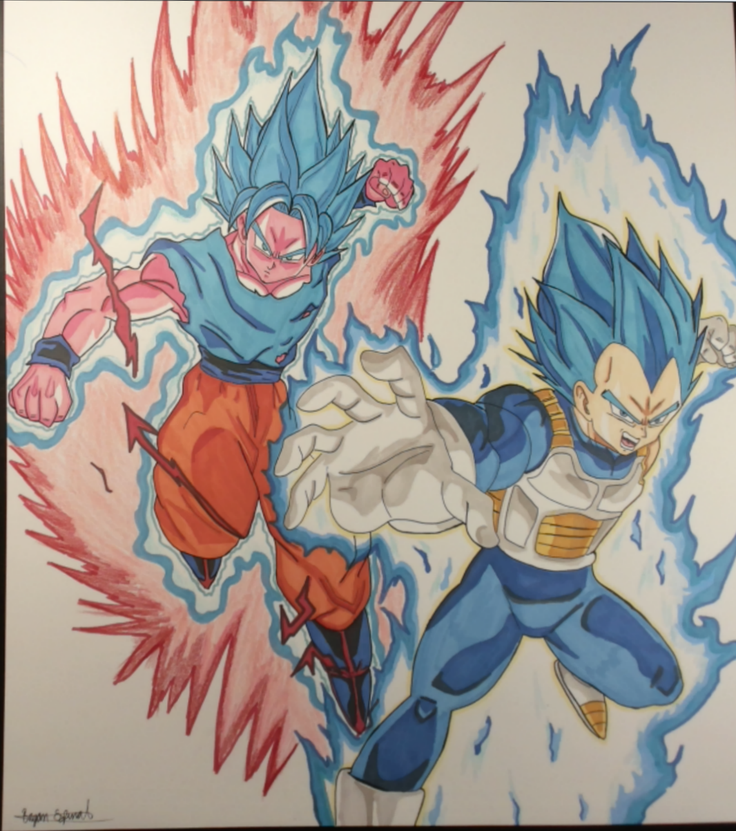 1066x1202 drawing goku and vegeta dbz - Dbz Goku Drawing