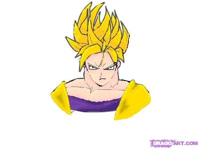 400x300 how to draw goku from dbz, step - Dbz Goku Drawing