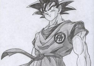 300x210 simple pencil sketches dbz dragon ball super pencil drawing goku - Dbz Goku Drawing