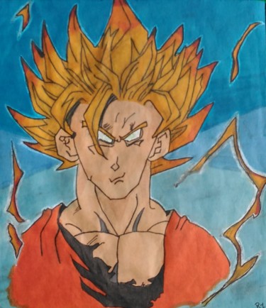 375x434 dessin dragon ball z goku drawing - Dbz Goku Drawing