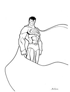 229x300 Original Comic Art Drawing Superman Dc Comics Superheroes Ebay - Dc Comics Drawings