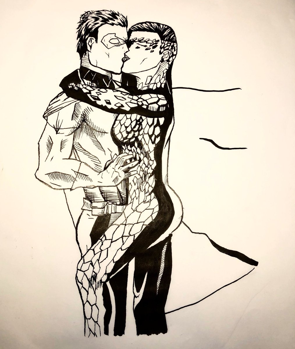 1014x1200 jadden tseng on twitter black viper robin inked!!! - Dc Drawings