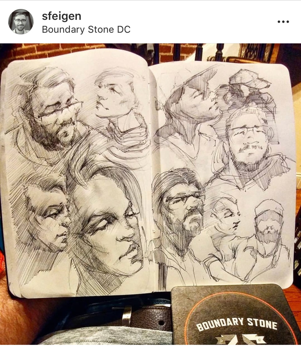 960x1105 artists and novices let creative juices flow when drawing in d c bars - Dc Drawings